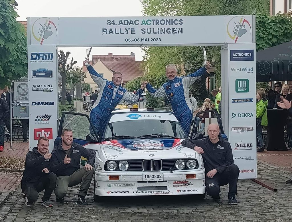 Kim Boisen og Dan Johannsen vinder med teamet i Rallye Sulingen
